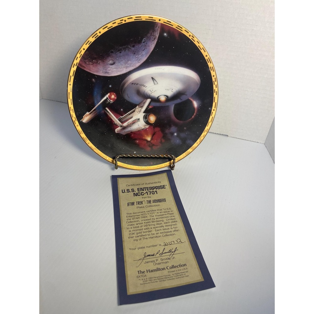 Star Trek The Voyagers U.S.S. Enterprise NCC-1701 #2107R with COA